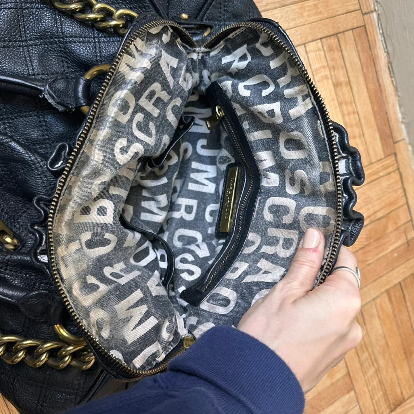 Cecilia Satchel Marc Jacobs Black Leather image indicator(7)