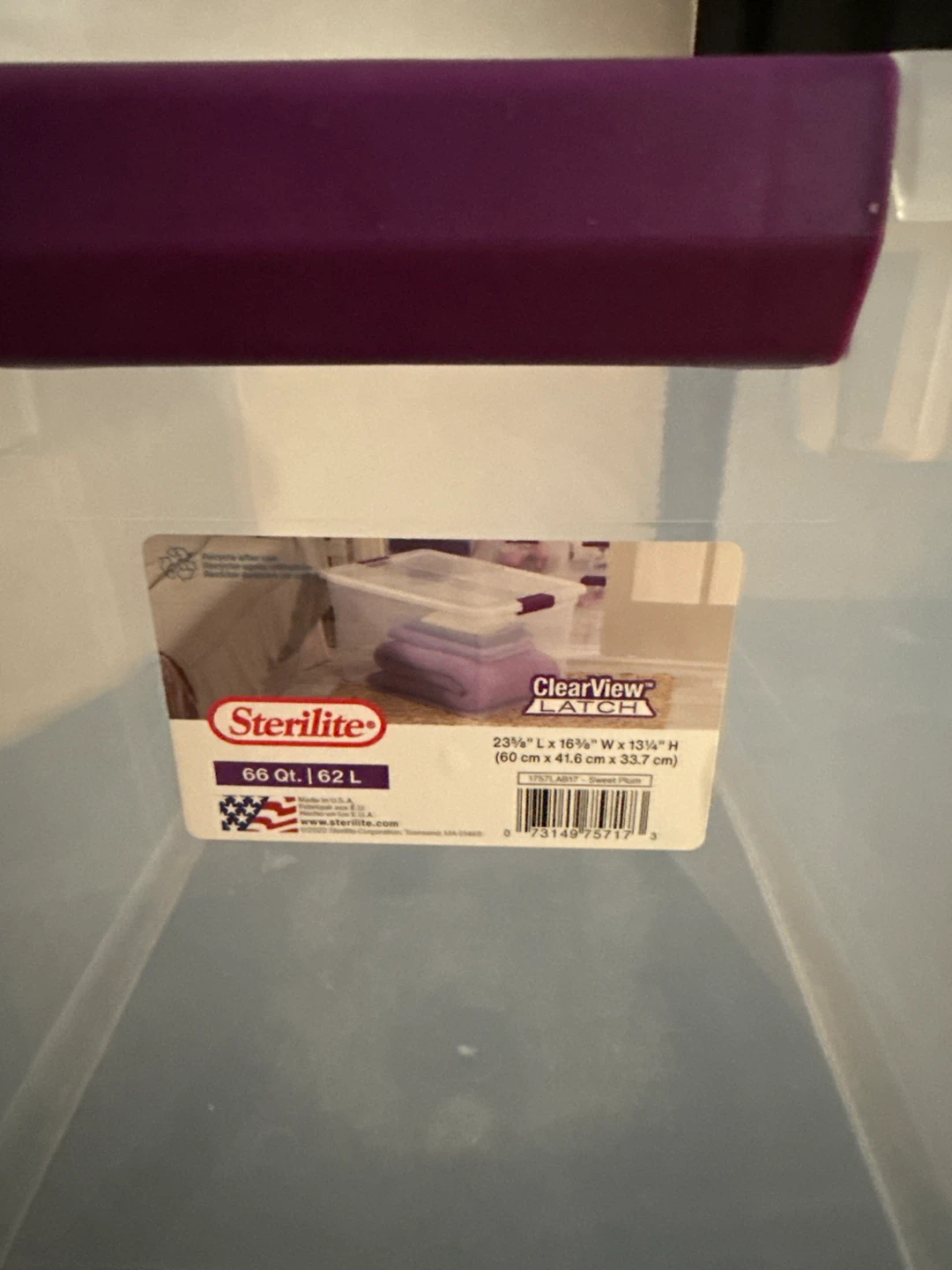 Sterilite ClearView Latch 66 Qt Storage Box - photo 4