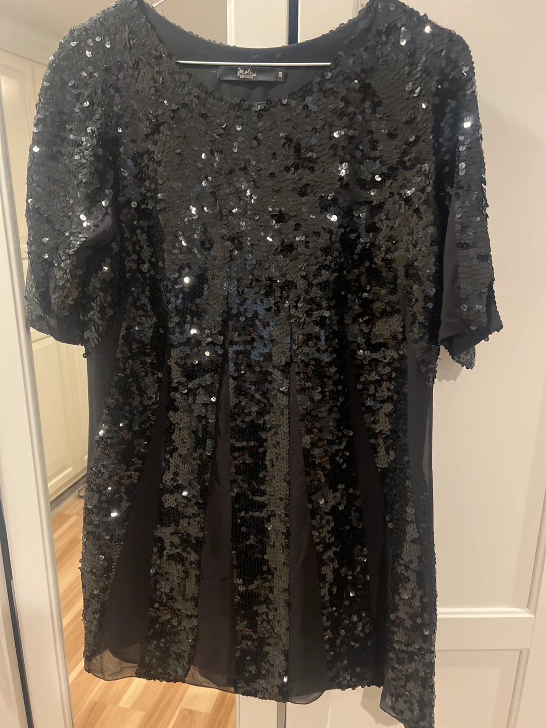 Daslu São Paulo Black Sequin Dress - Size 38