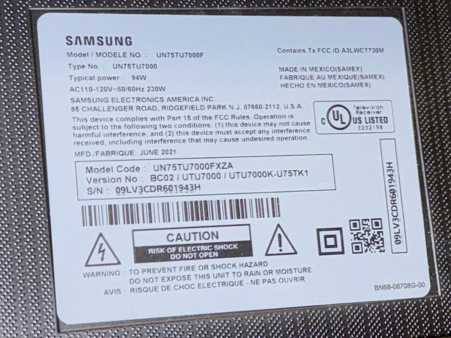 70” Samsung Smart TV - photo 5