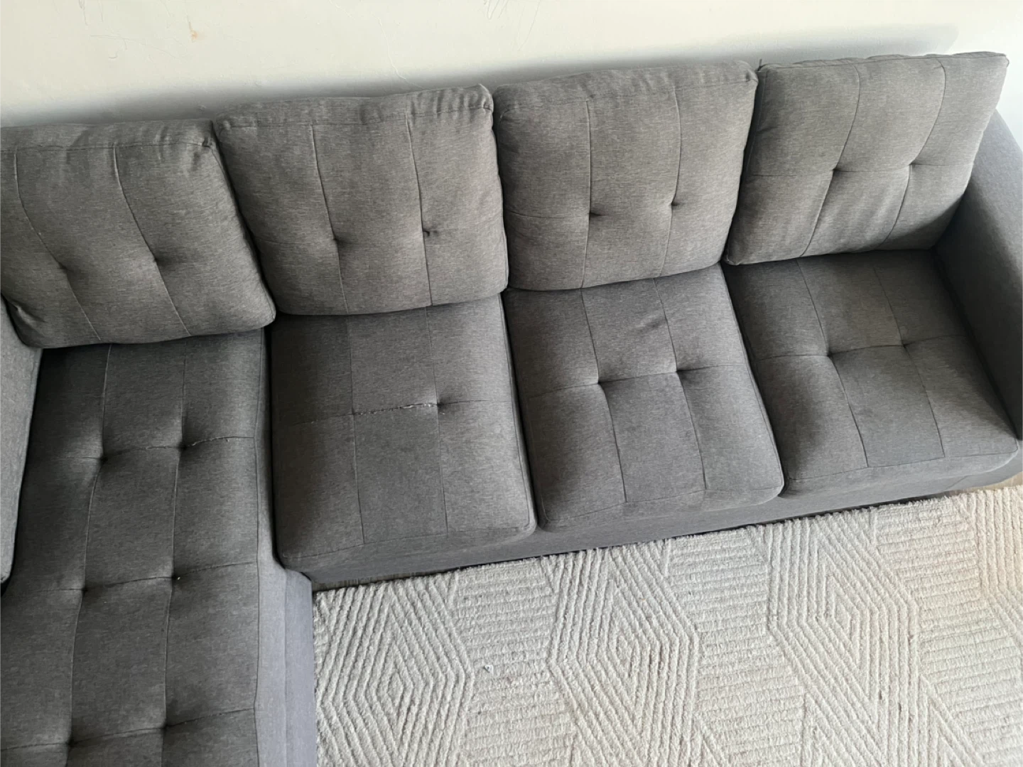 Grey Sectional Sofa with storage - photo 2