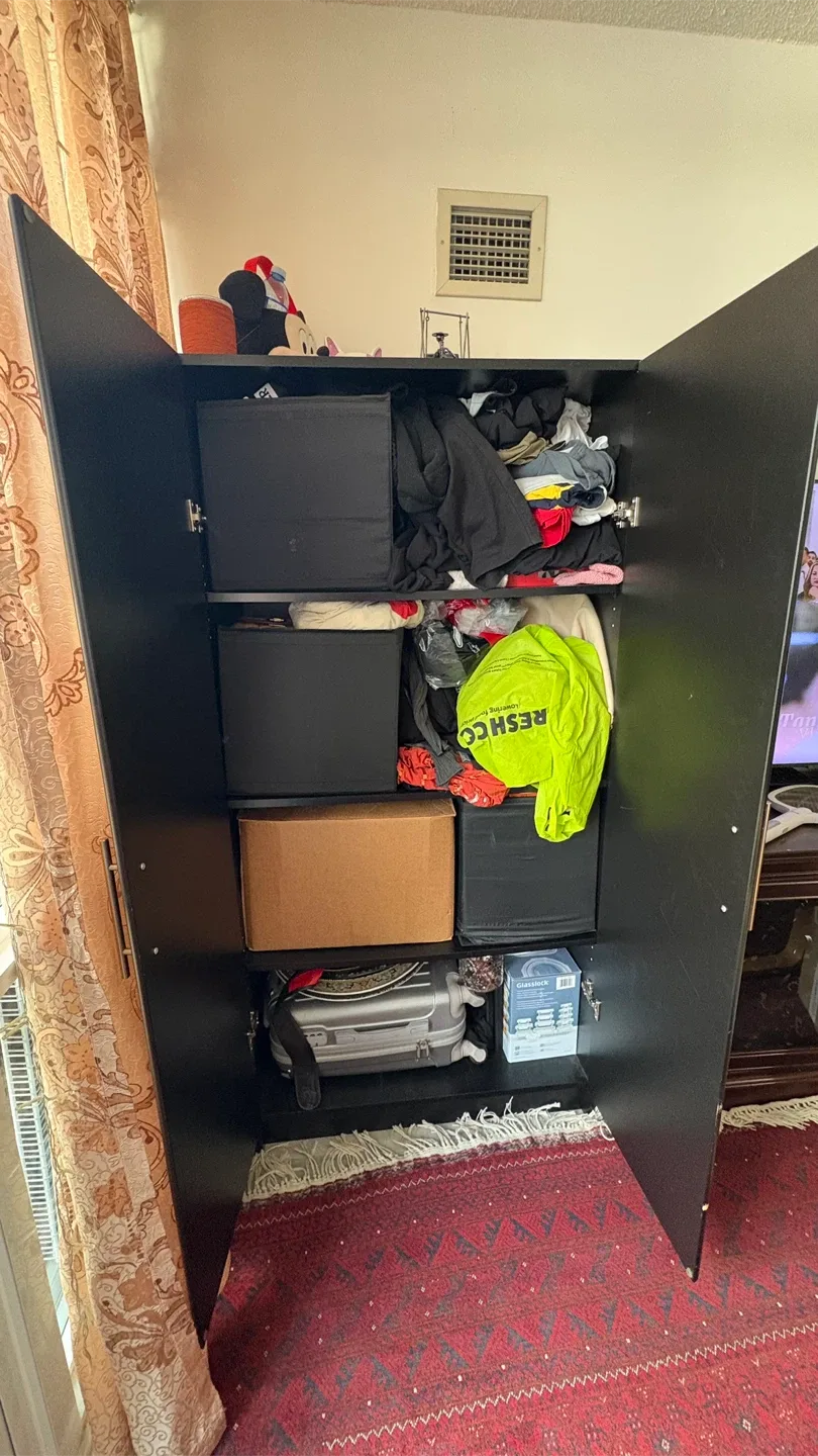 Black Storage Cabinet - 65" x 32" image indicator(6)