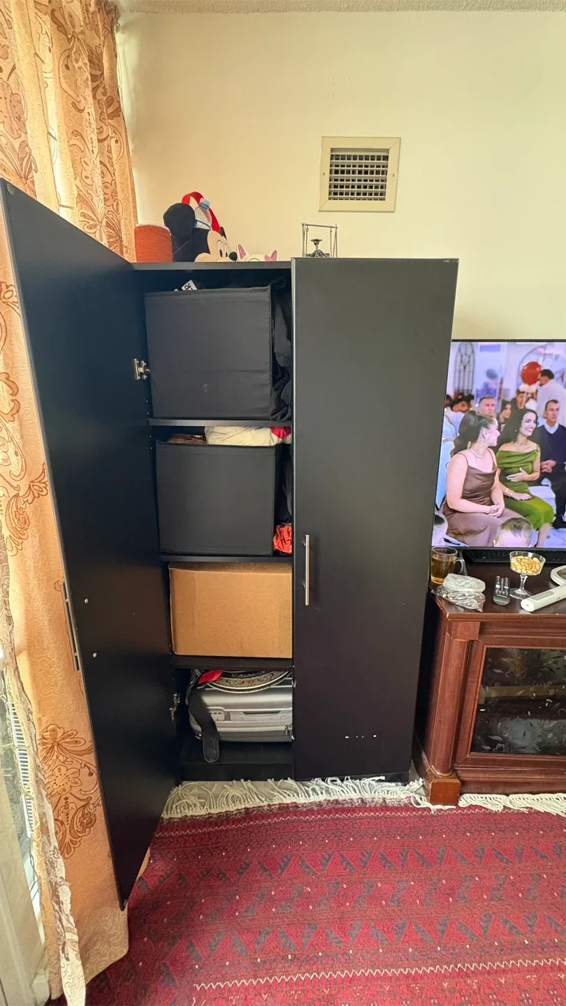 Black Storage Cabinet - 65" x 32" image indicator(7)