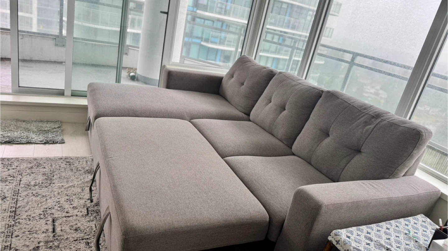 Grey Sectional Sofa with Storage - photo 5