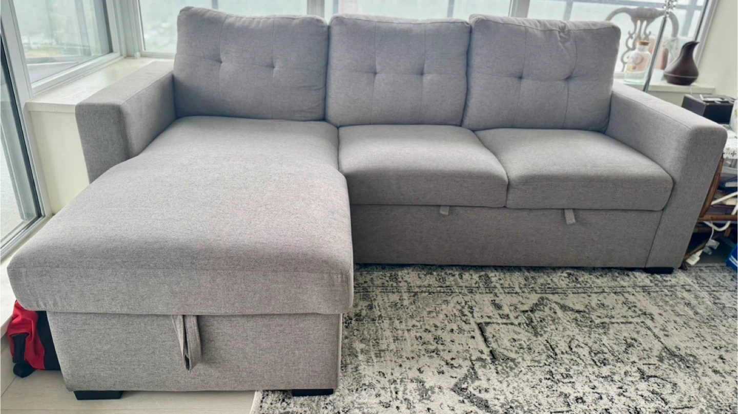 Grey Sectional Sofa with Storage - photo 4