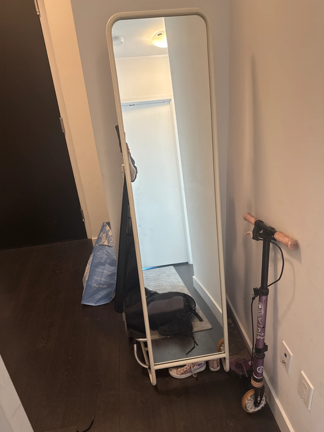 White Standing Mirror