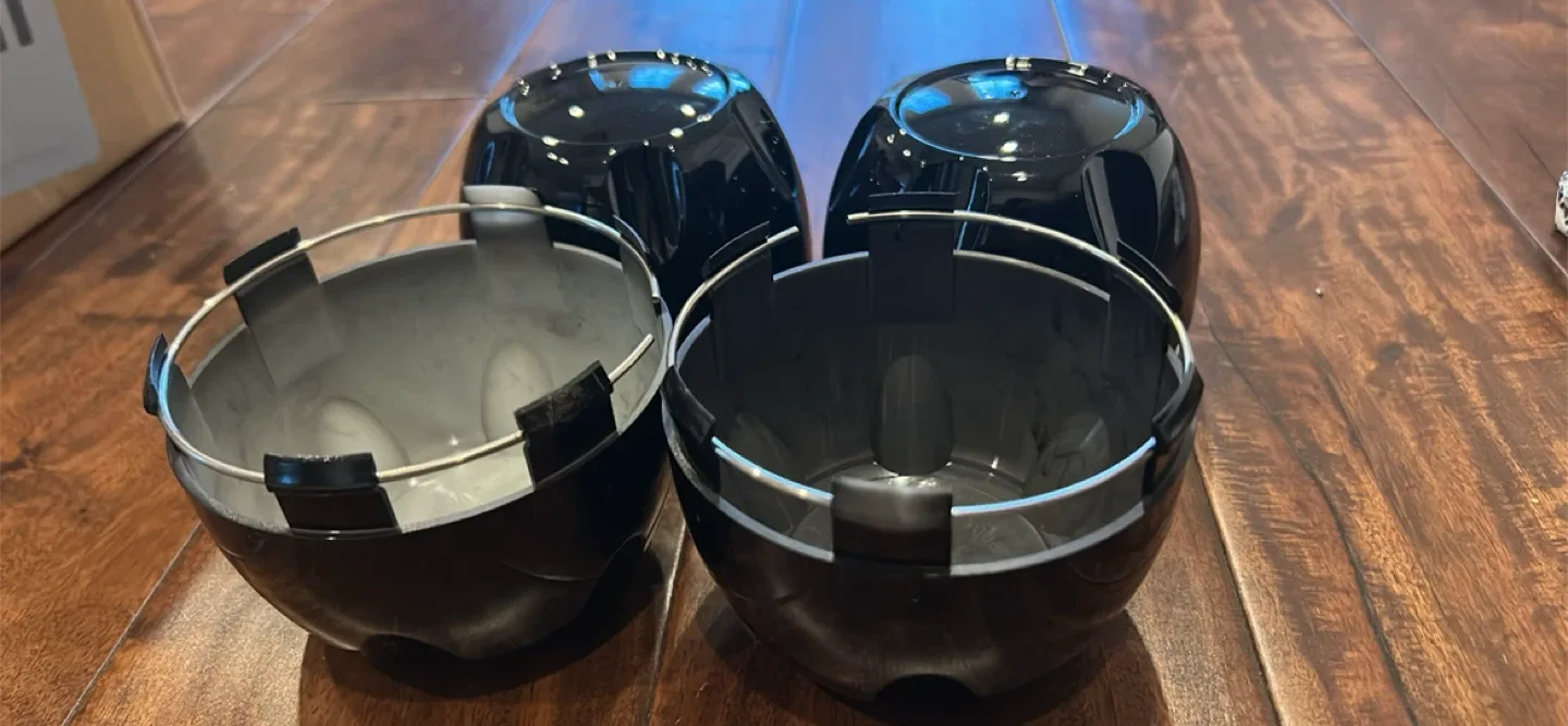 Rheedal 4pcs 99.5mm Wheel Center Caps - Gloss Black image indicator(2)