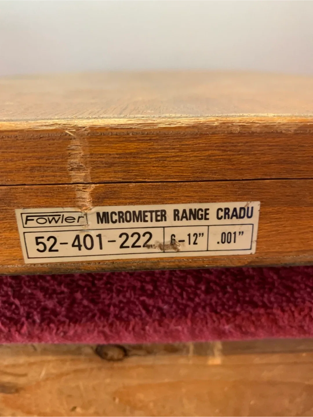 FOWLER 6-12 MICROMETER image indicator(4)