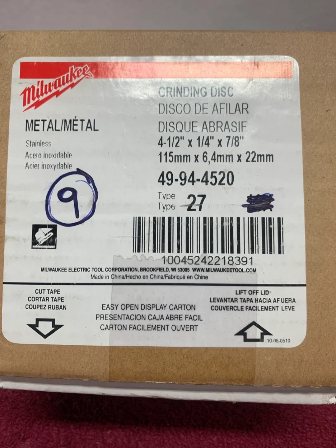 MILWAUKEE GRINDER DISCS image indicator(2)