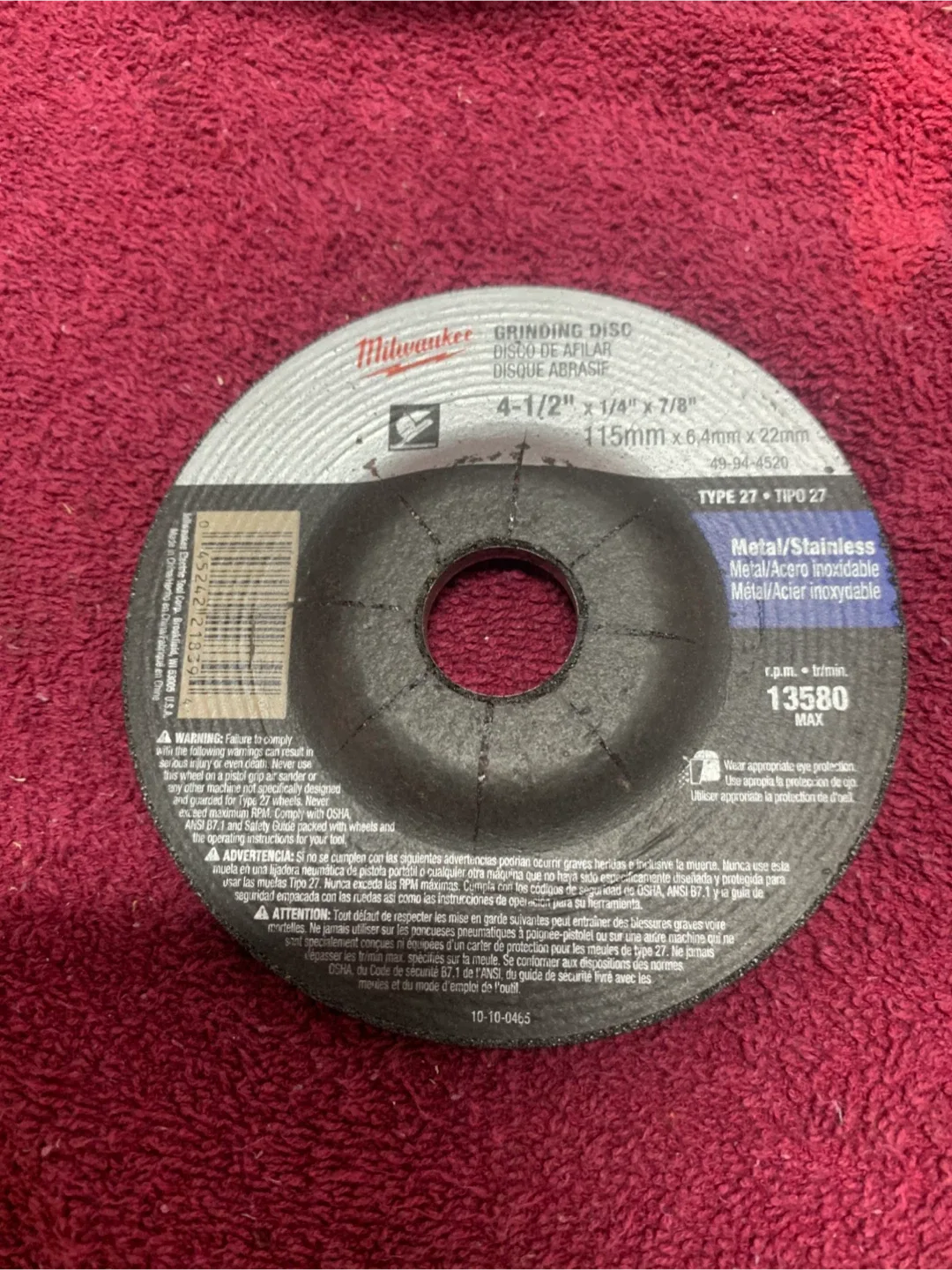 MILWAUKEE GRINDER DISCS image indicator(5)