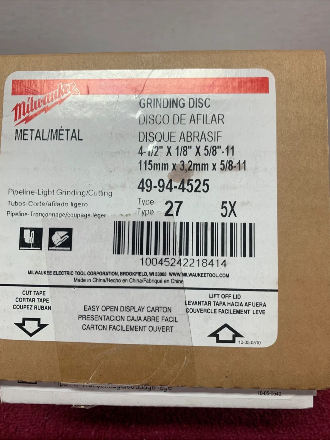 MILWAUKEE GRINDER DISCS image indicator(3)