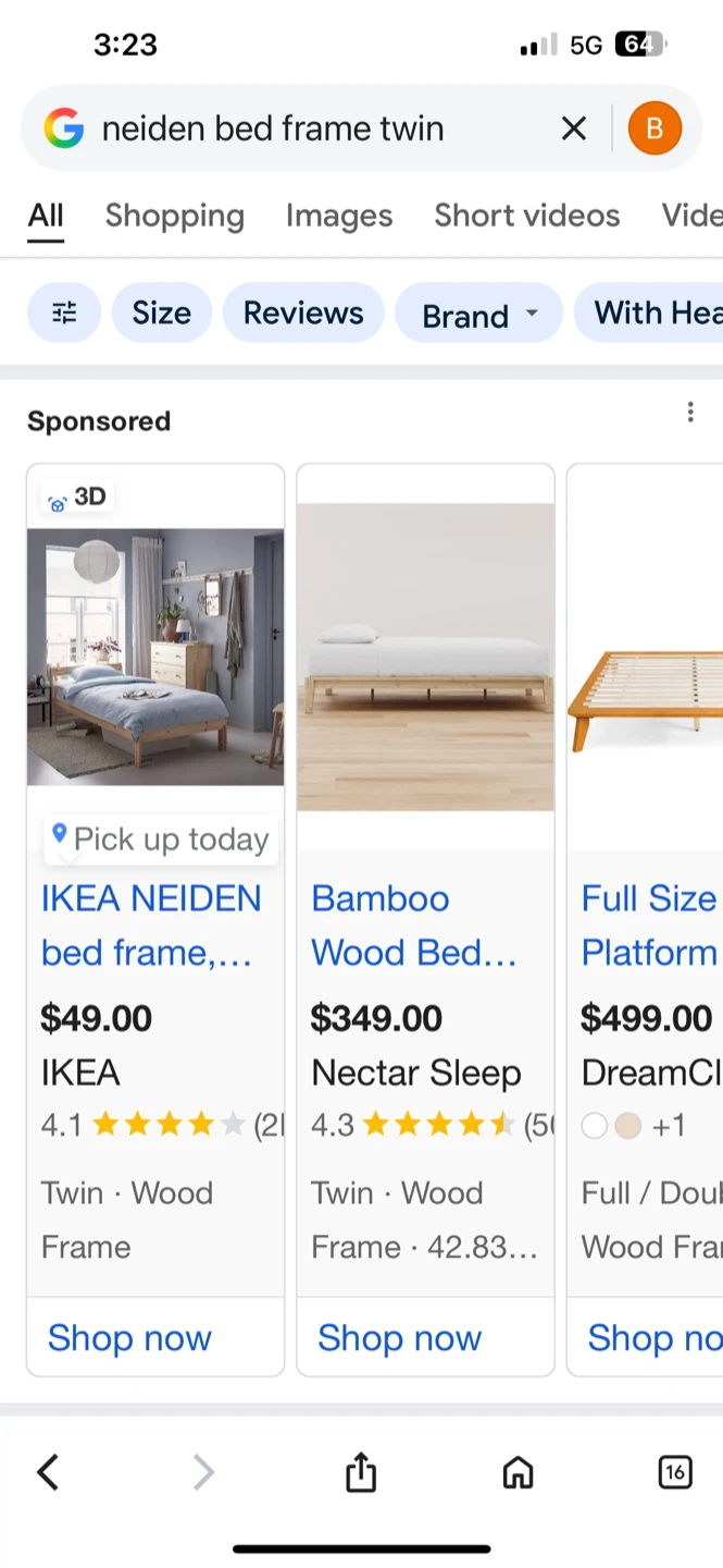 IKEA Neiden Bed Frame - Twin Size - photo 4