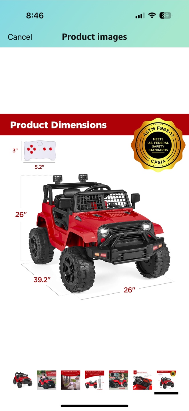 Brand new Best Choice Products Ride On Car - Red