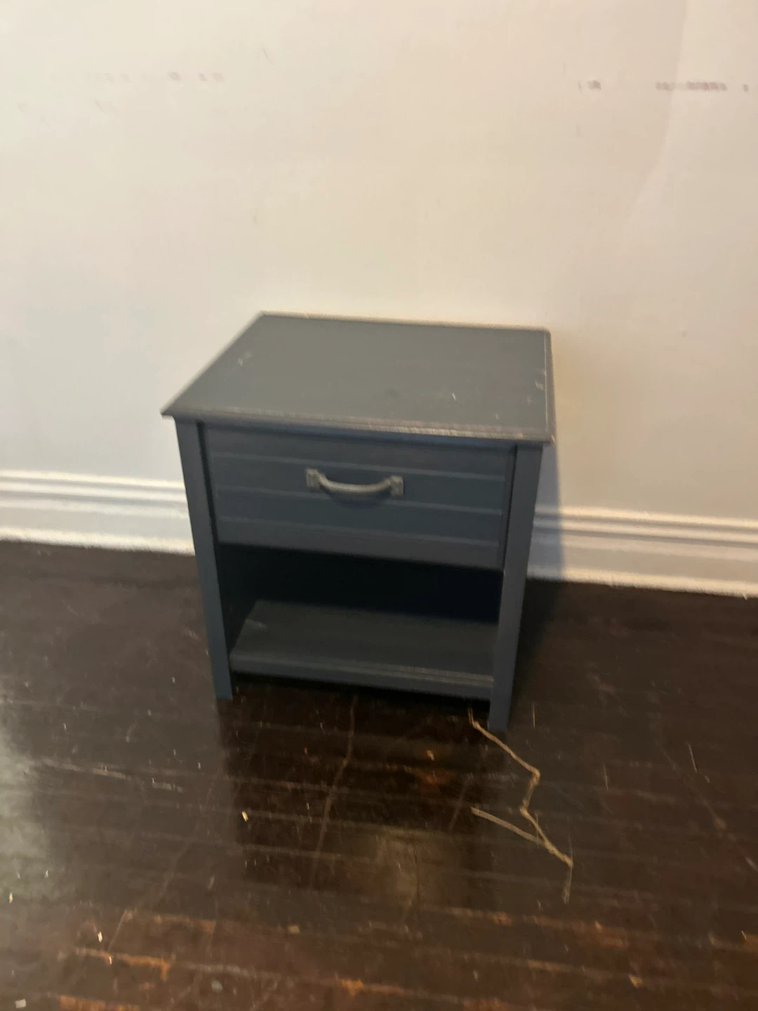 Blue Nightstand with Drawer - photo 2