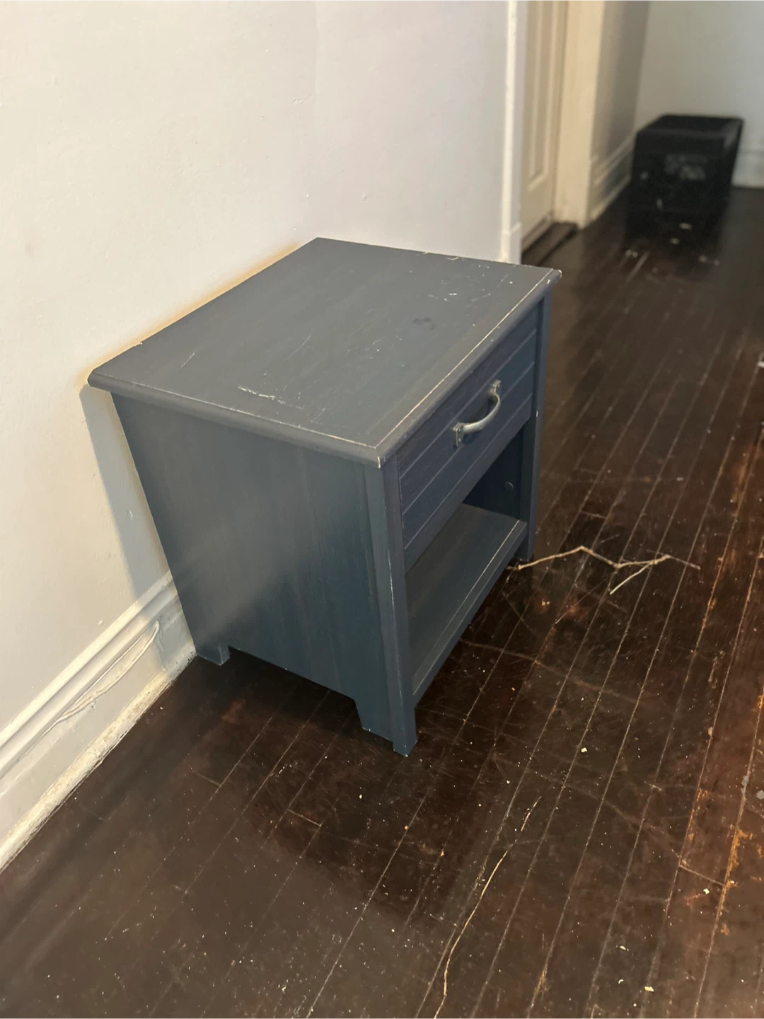 Blue Nightstand with Drawer - photo 4