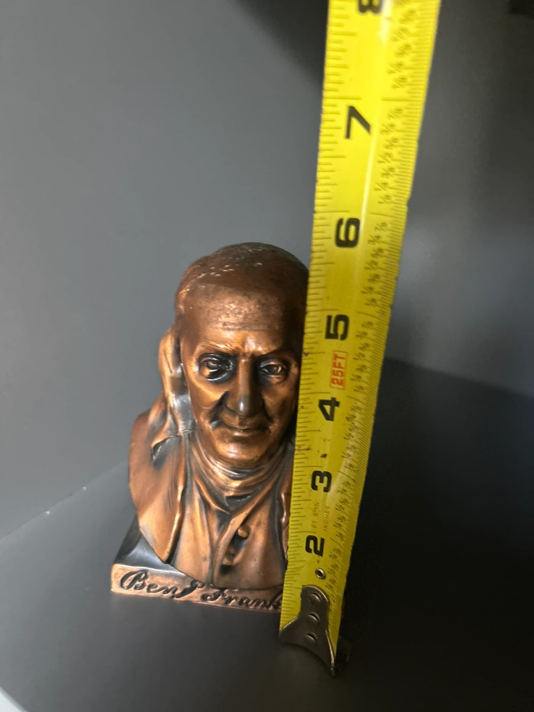 Copper Benjamin Franklin bust - photo 2