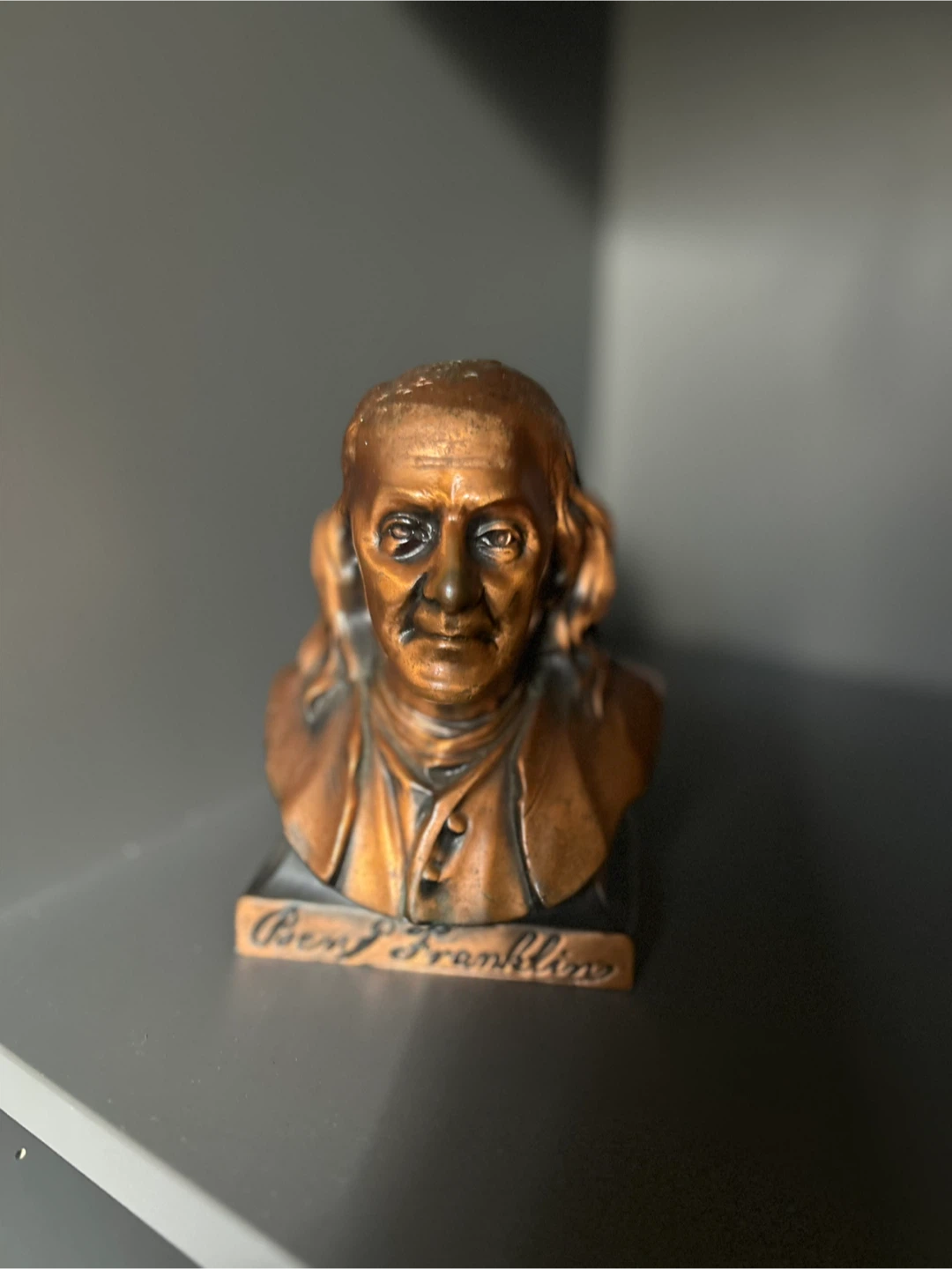 Copper Benjamin Franklin bust