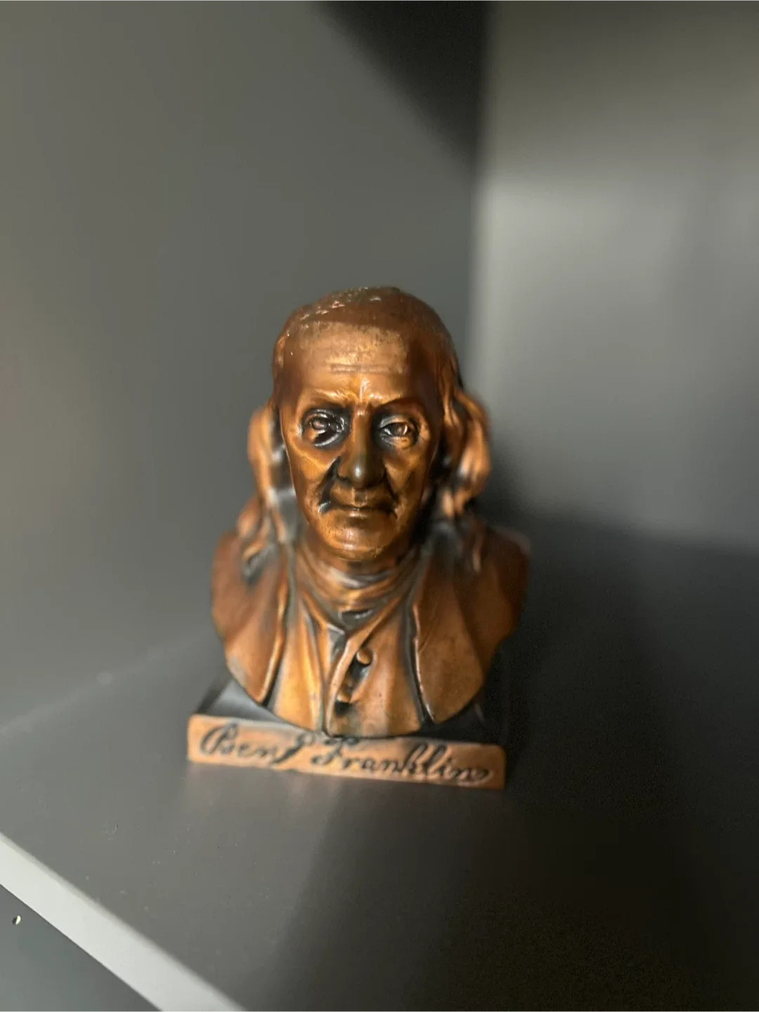Copper Benjamin Franklin bust thumbnail