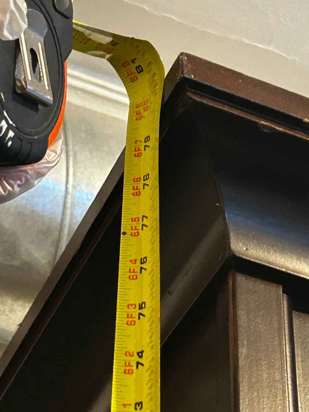 Dark Wood Display Cabinet - 78 inches tall image indicator(5)