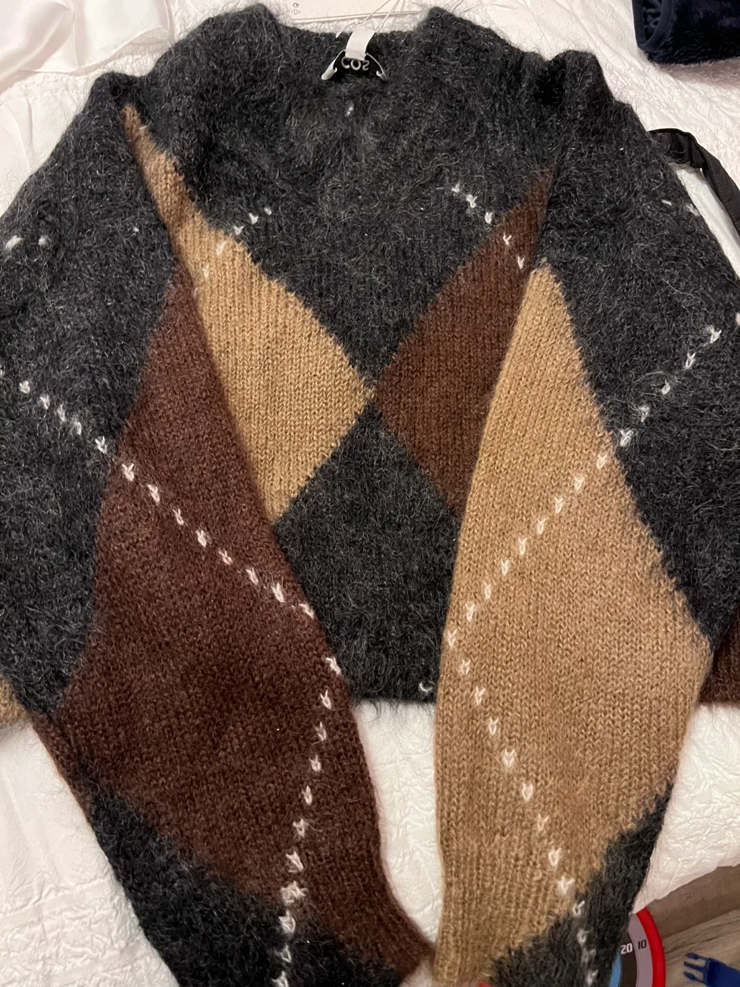 COS Argyle Wool Blend Sweater image indicator(2)