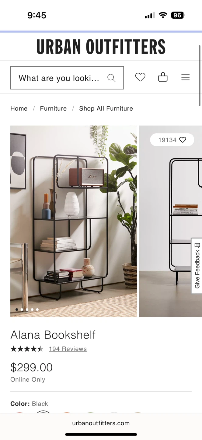 Urban Outfitters Alana Bookshelf - Black - photo 4