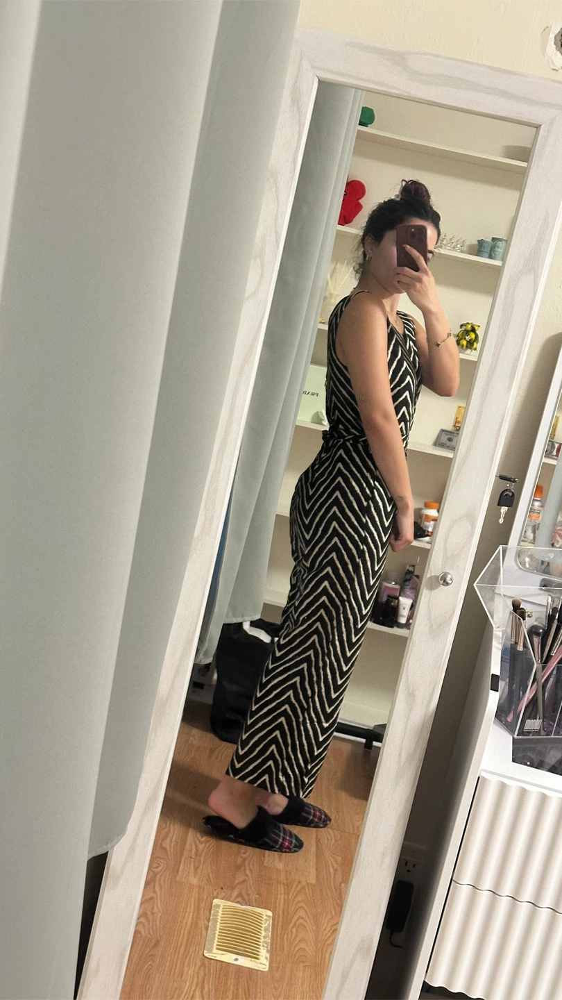 Chevron Print Sleeveless Jumpsuit - photo 2