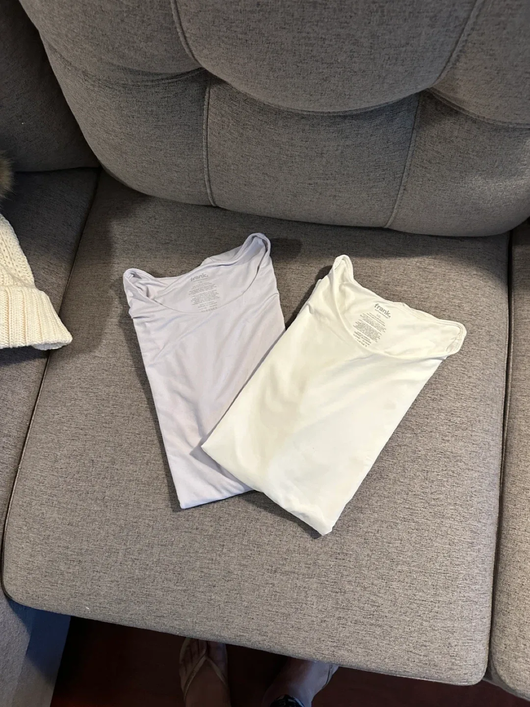 Frank And Oak T-Shirts (2) - White & Lilac image indicator(2)