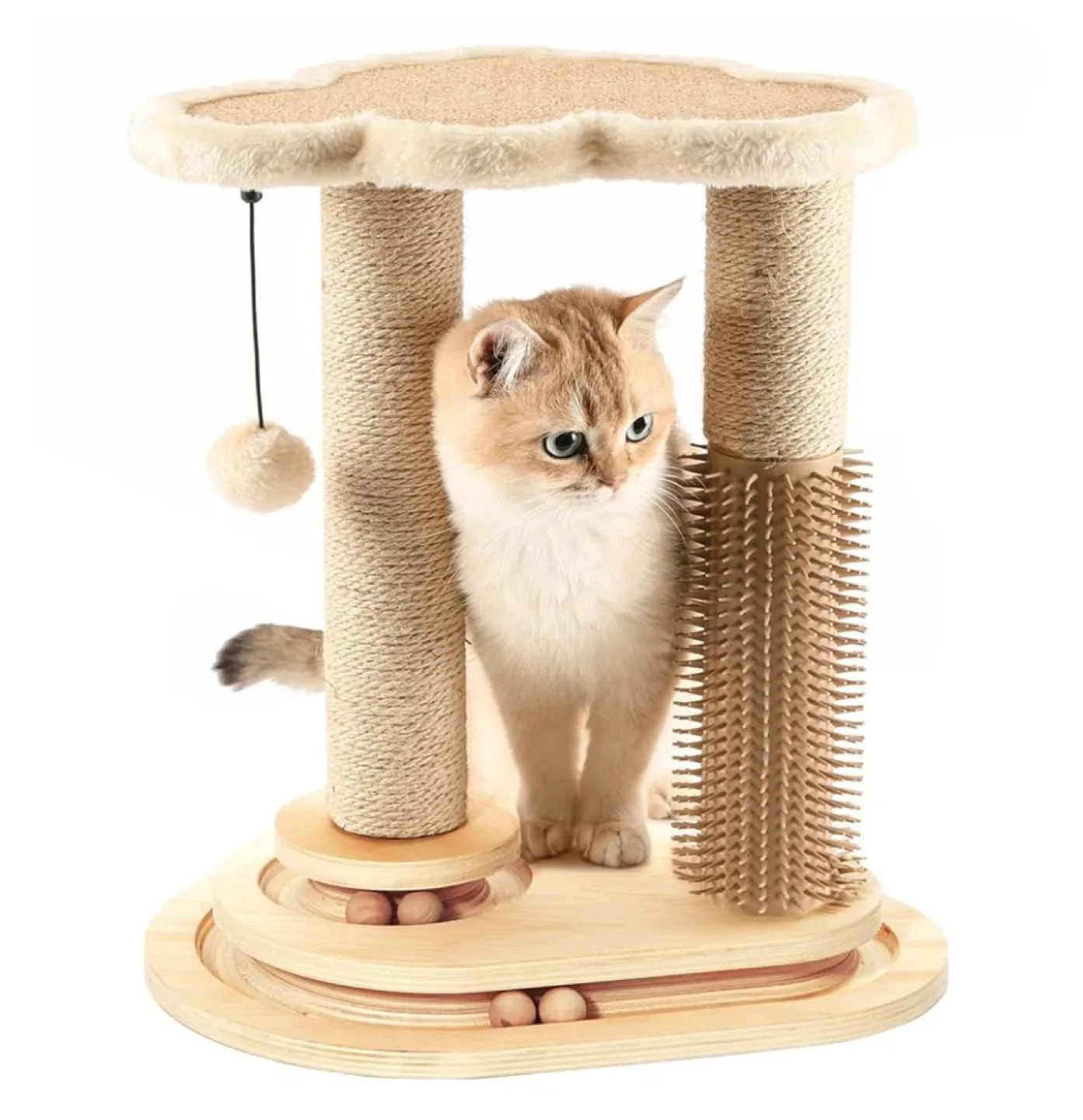 Cat Tree with Scratching Posts & Ball Toy image indicator(3)