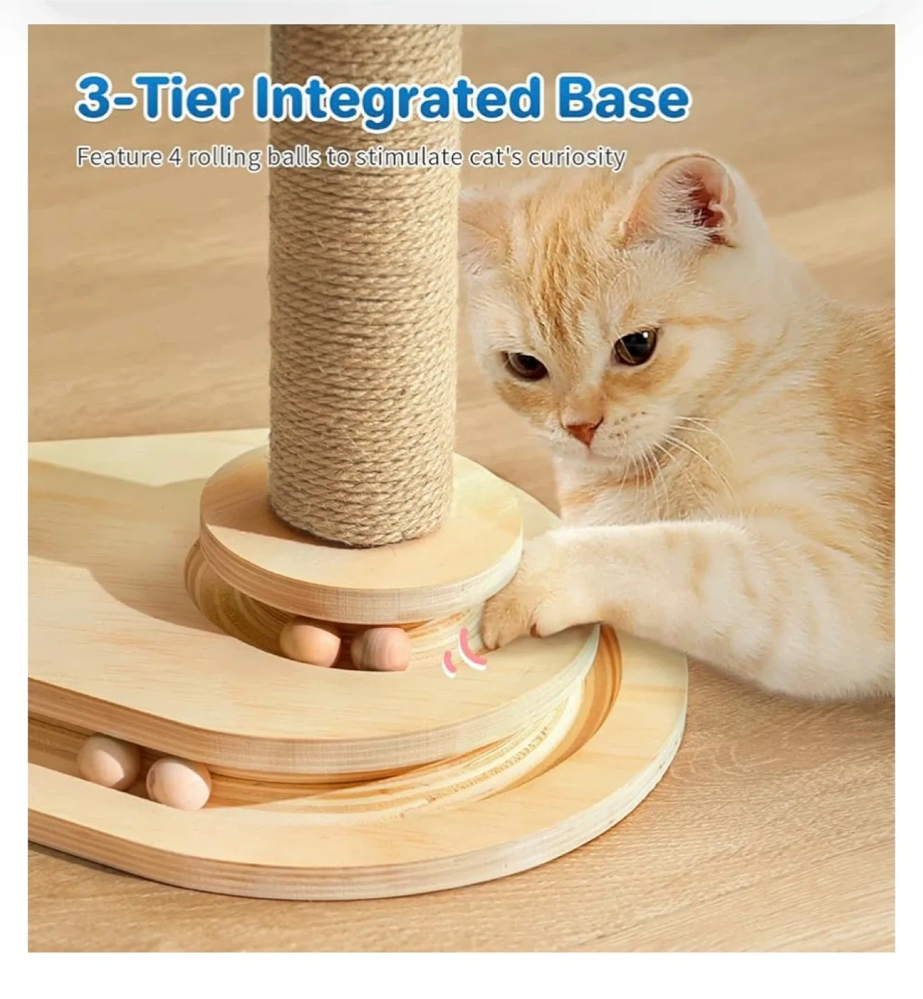 Cat Tree with Scratching Posts & Ball Toy image indicator(2)