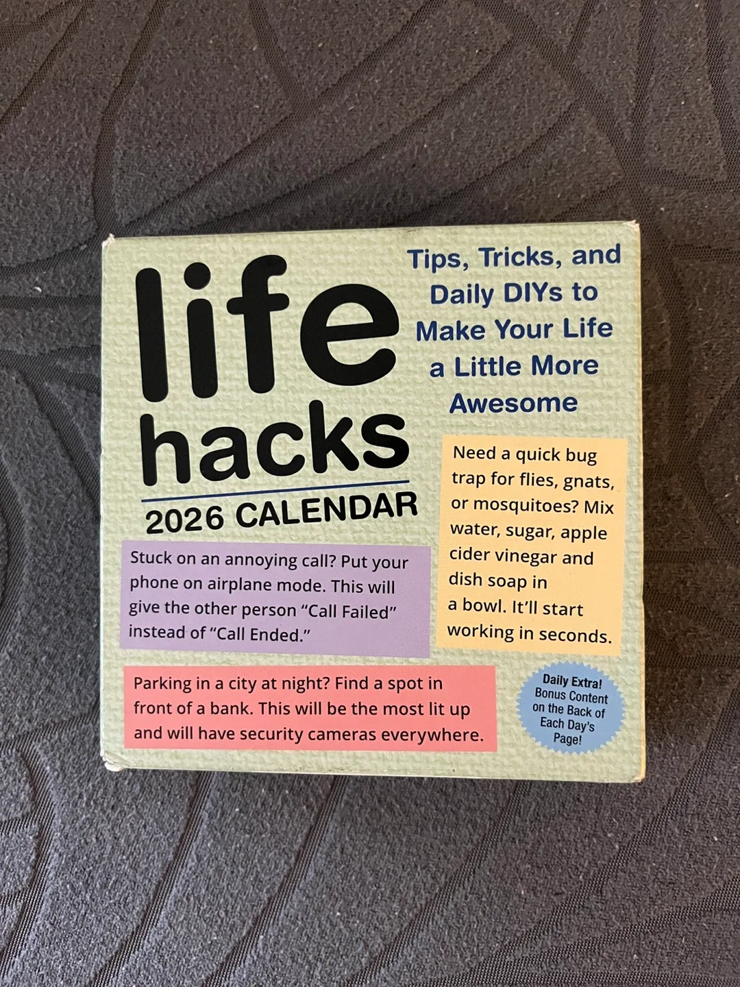Life Hacks 2026 Day-to-Day Calendar thumbnail