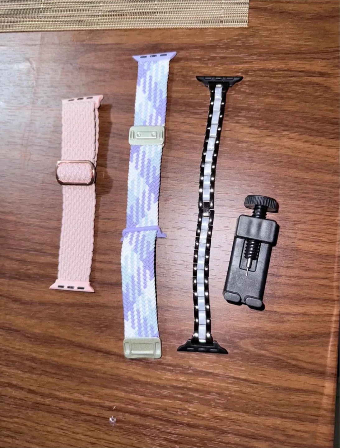 Apple Watch Bands series 10 42mm - Pink, Patterned, Metal thumbnail