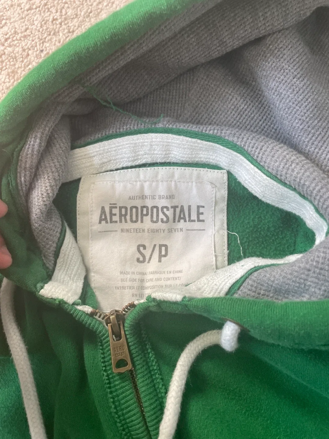 Green aeropostale zip up image indicator(3)