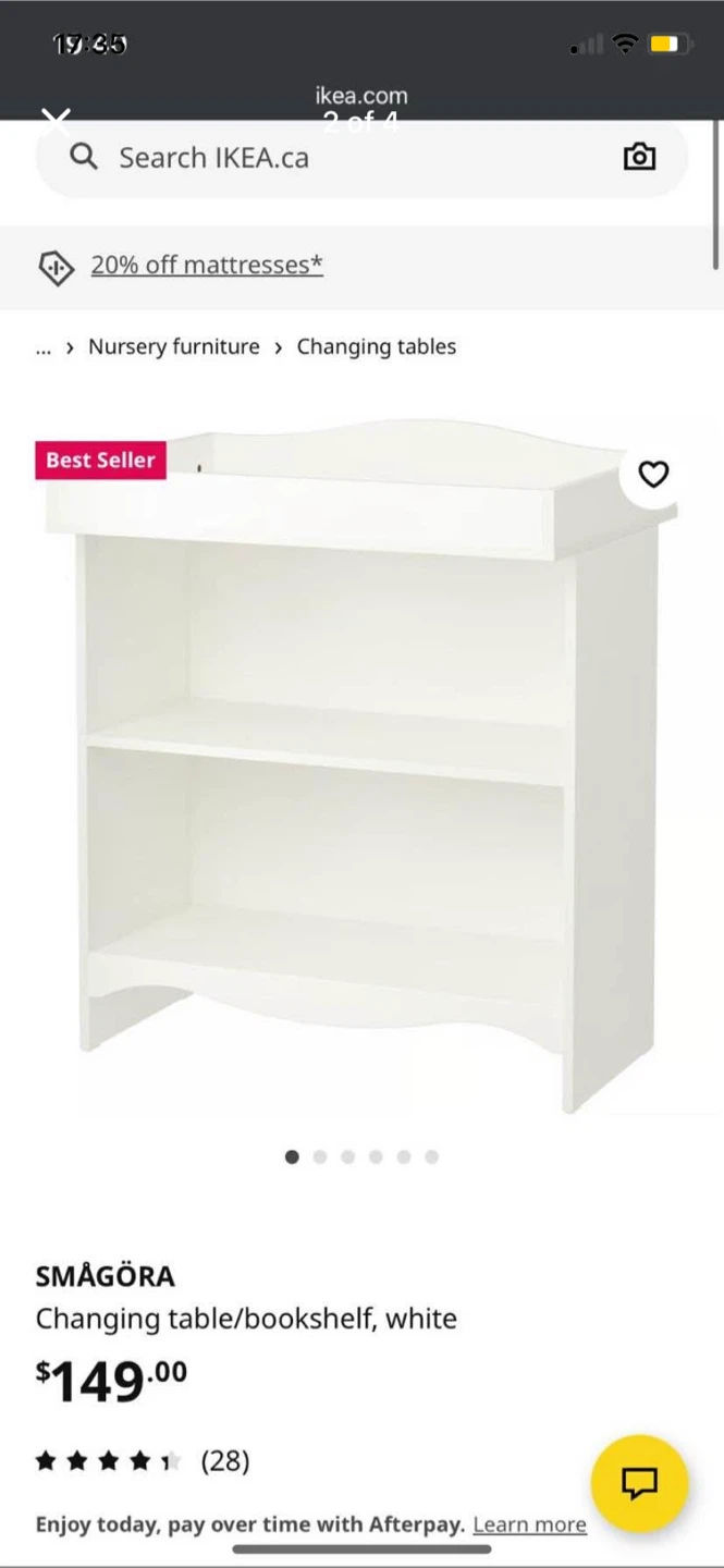 IKEA SMÅGÖRA Changing Table/Bookshelf, White - photo 3