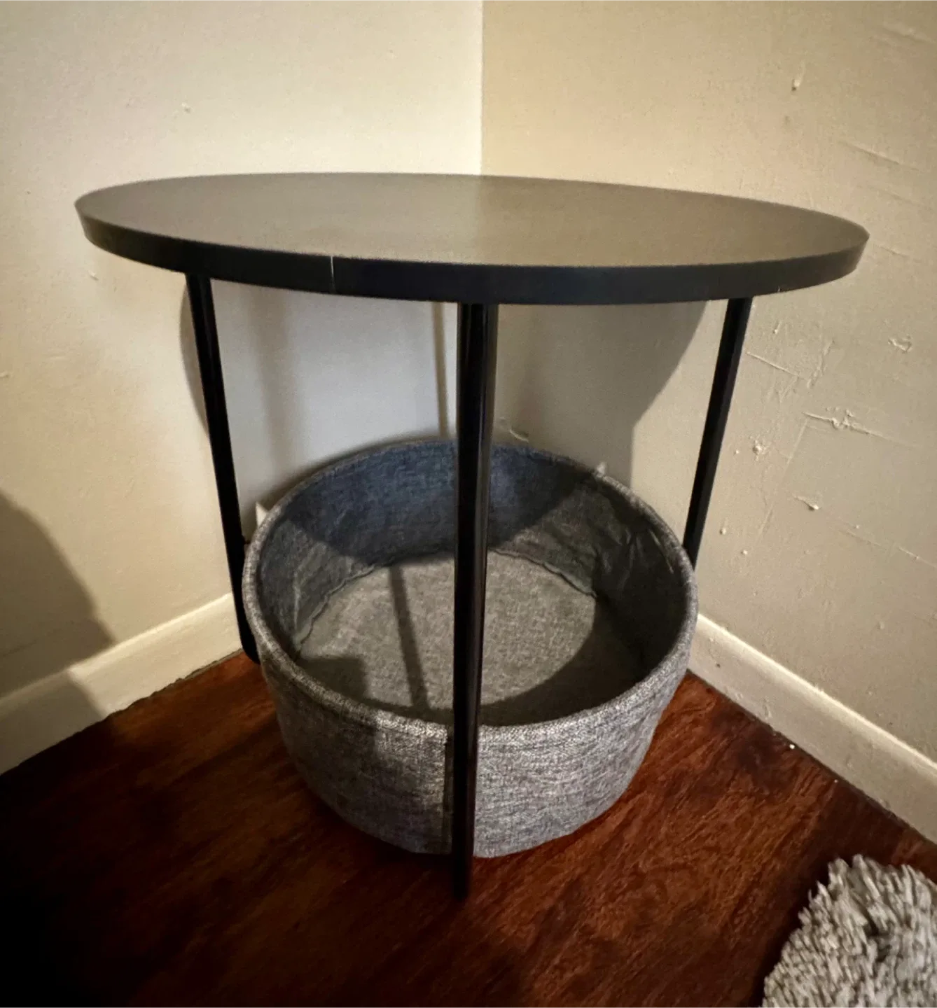 Black End Table with Basket image indicator(2)
