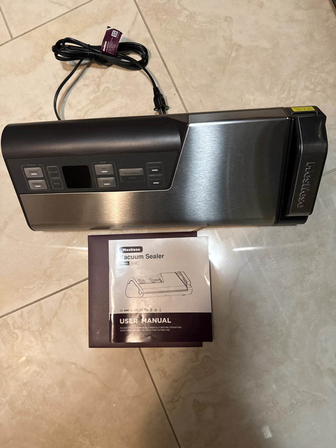 Mesliese V6120 Vacuum Sealer - Like New! - photo 2