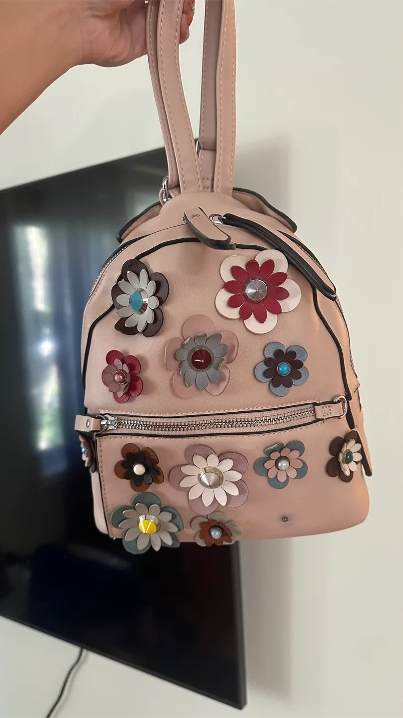 Ardene Floral Mini Backpack - Blush thumbnail