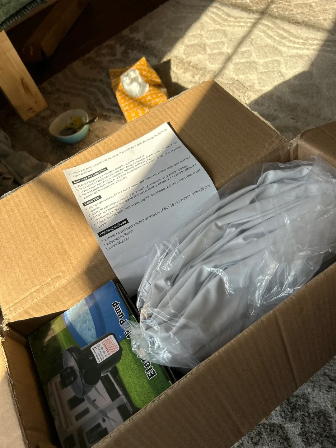 Bestrip Inflatable Toddler Travel Bed - White image indicator(7)