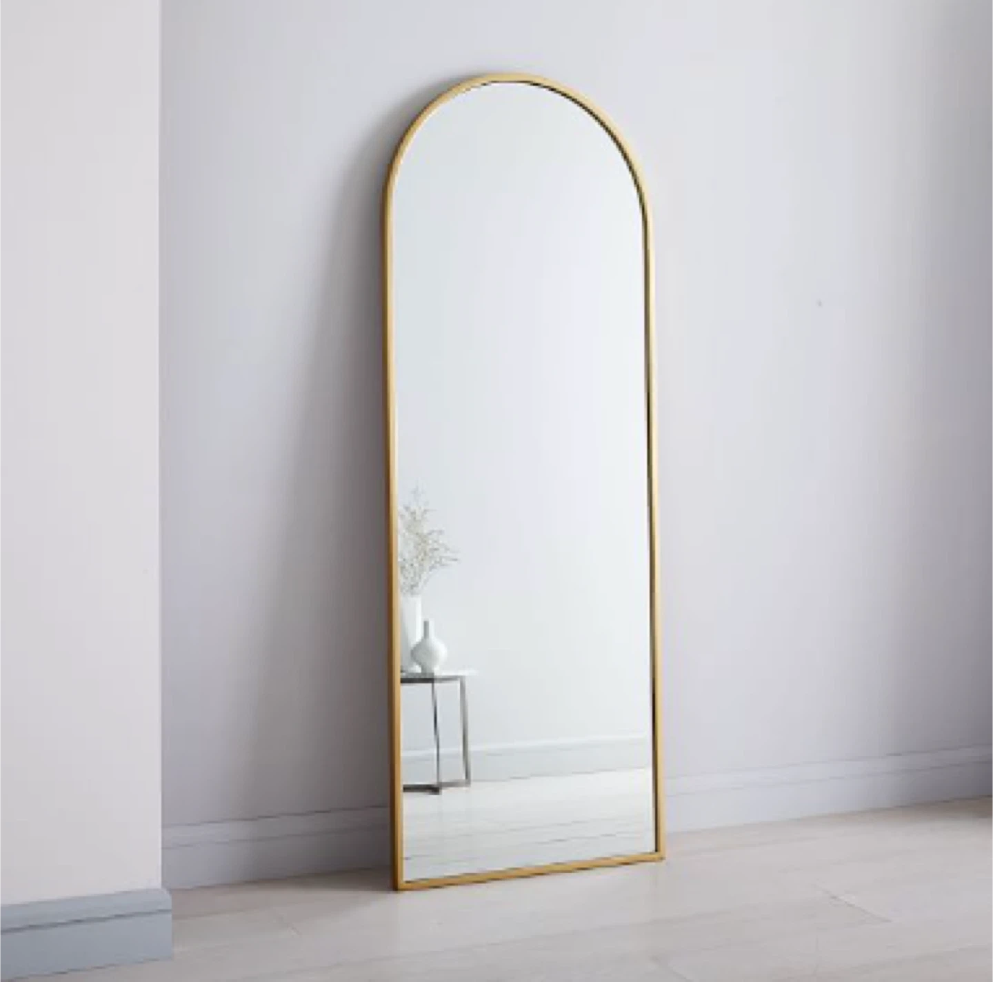 West Elm Metal Frame Arched Floor Mirror