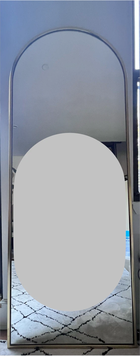 West Elm Metal Frame Arched Floor Mirror - photo 3