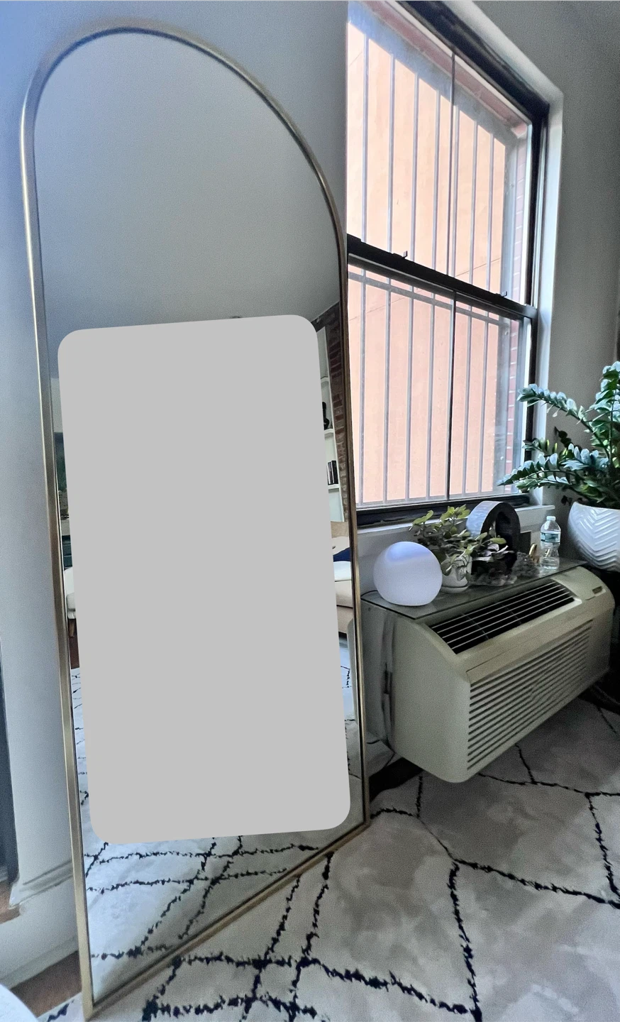 West Elm Metal Frame Arched Floor Mirror - photo 2