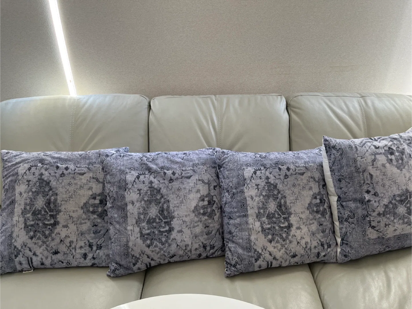 Italian 3seat beige sofa image indicator(3)