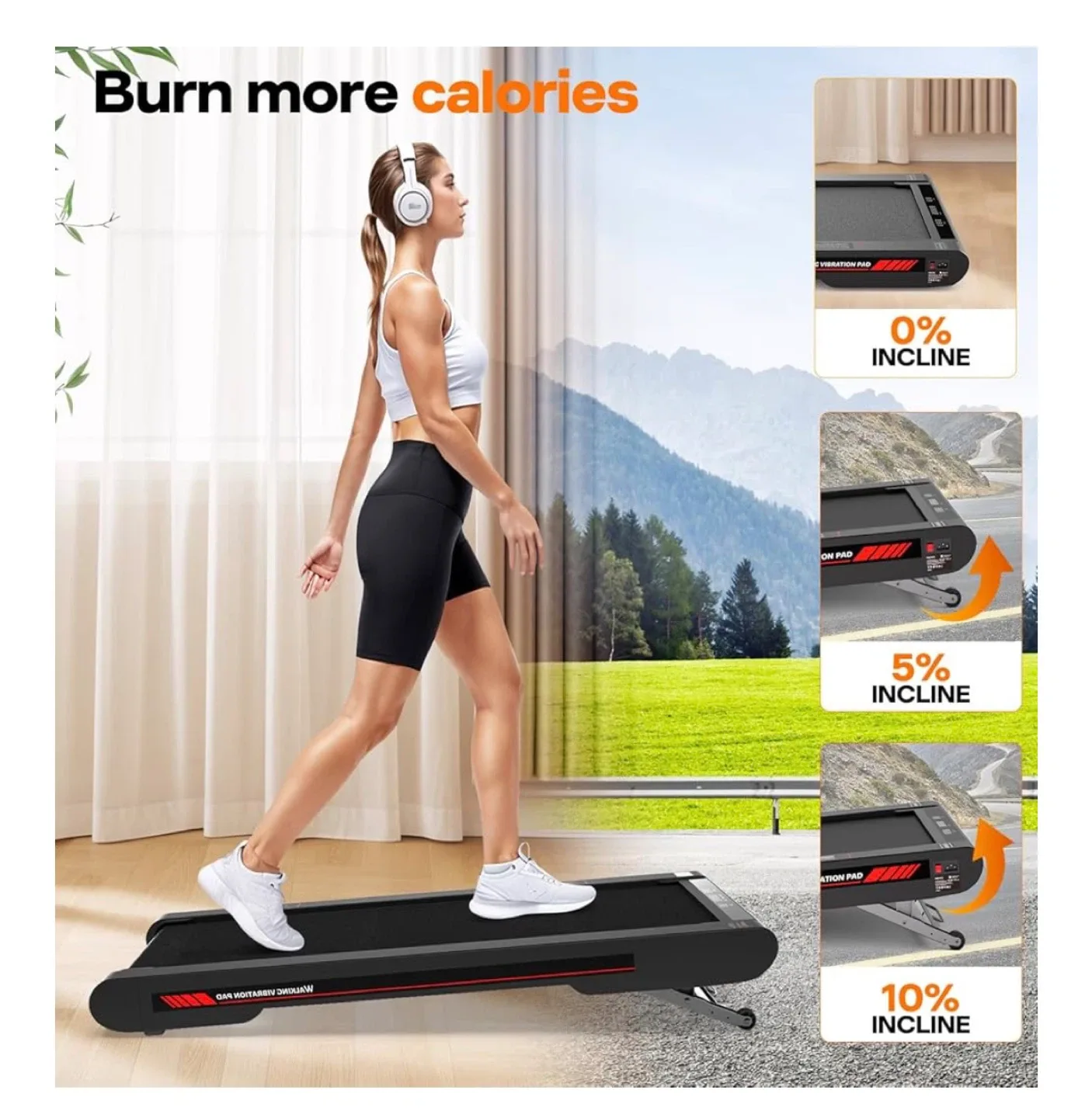 4 in 1 Walking Vibration Pad Treadmill image indicator(4)