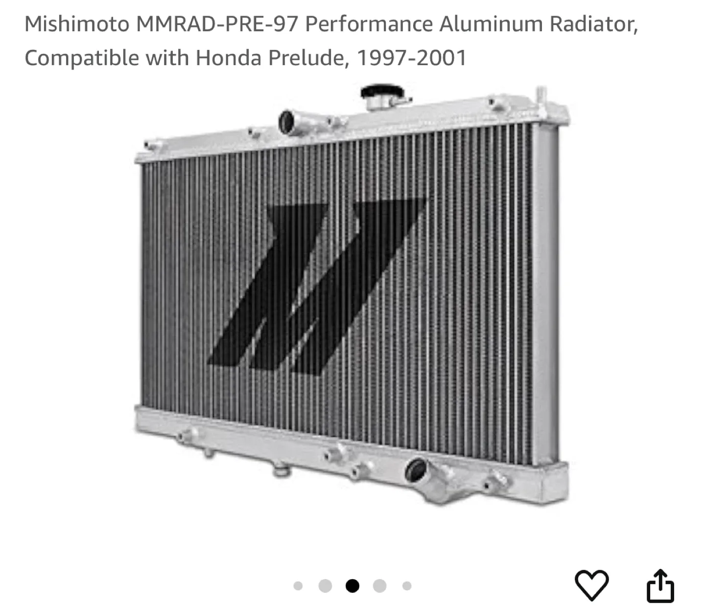 Mishimoto Aluminum Radiator for Honda Prelude 1997-2001 thumbnail