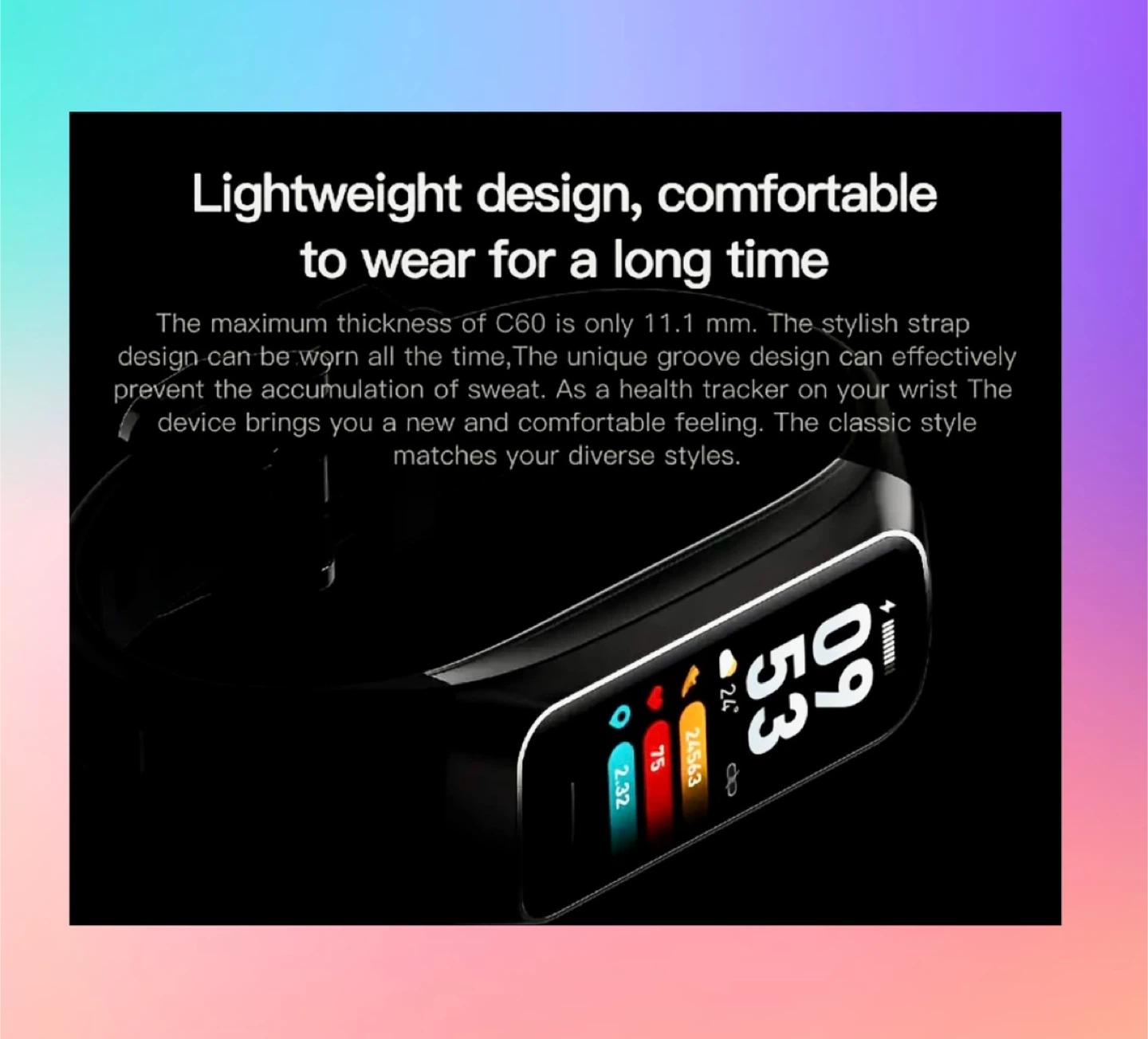 Black Fitness Tracker with  2 extra bands - photo 3