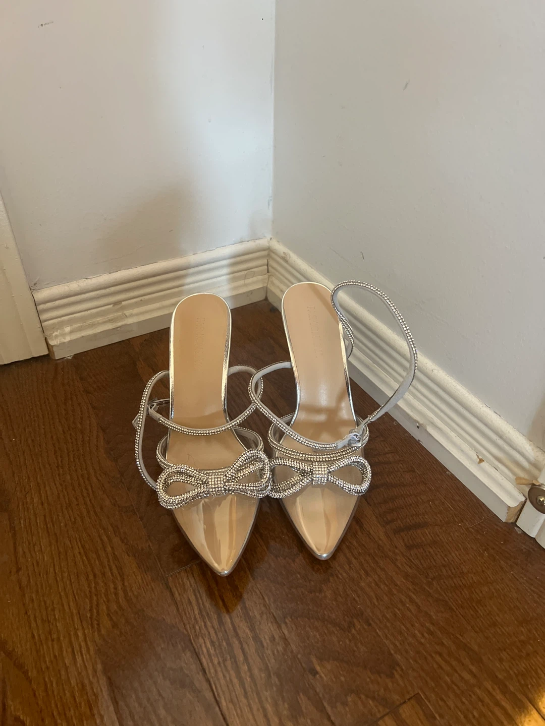 Fashion Nova Rhinestone Bow Heels