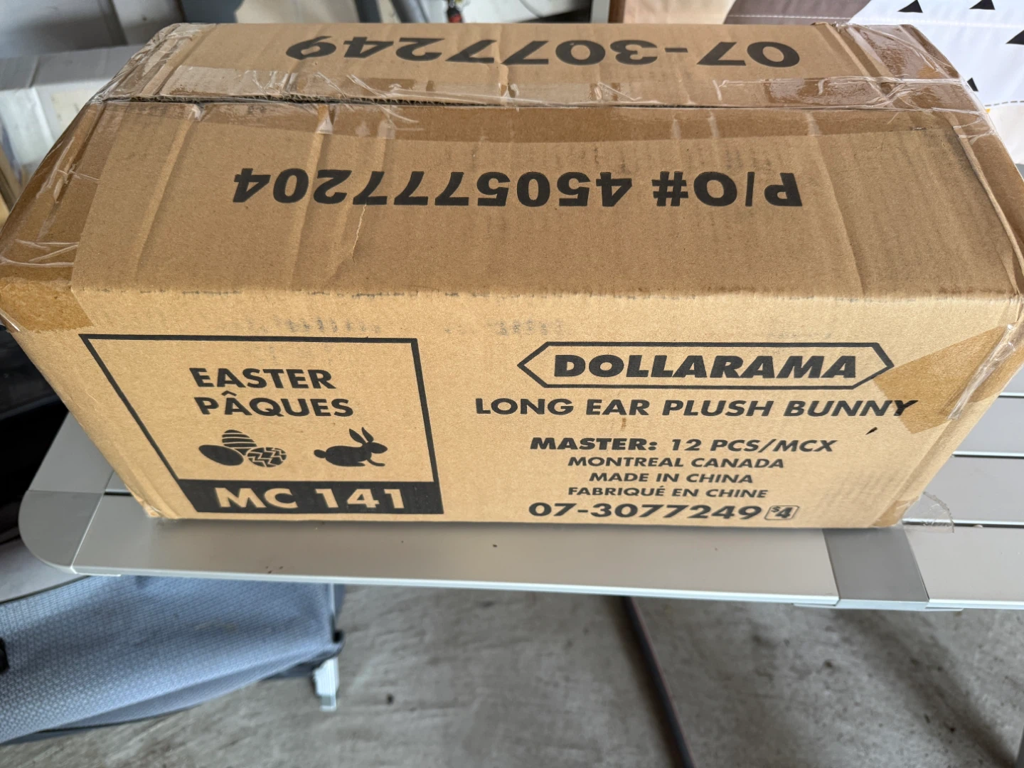 Dollarama Long Ear Plush Bunny box of 12 - photo 2