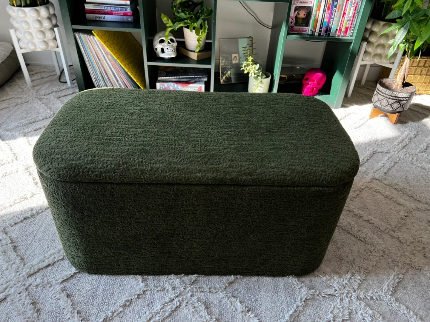 Green Storage Ottoman