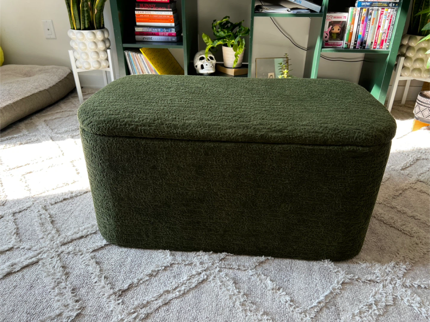 Green Storage Ottoman - photo 2