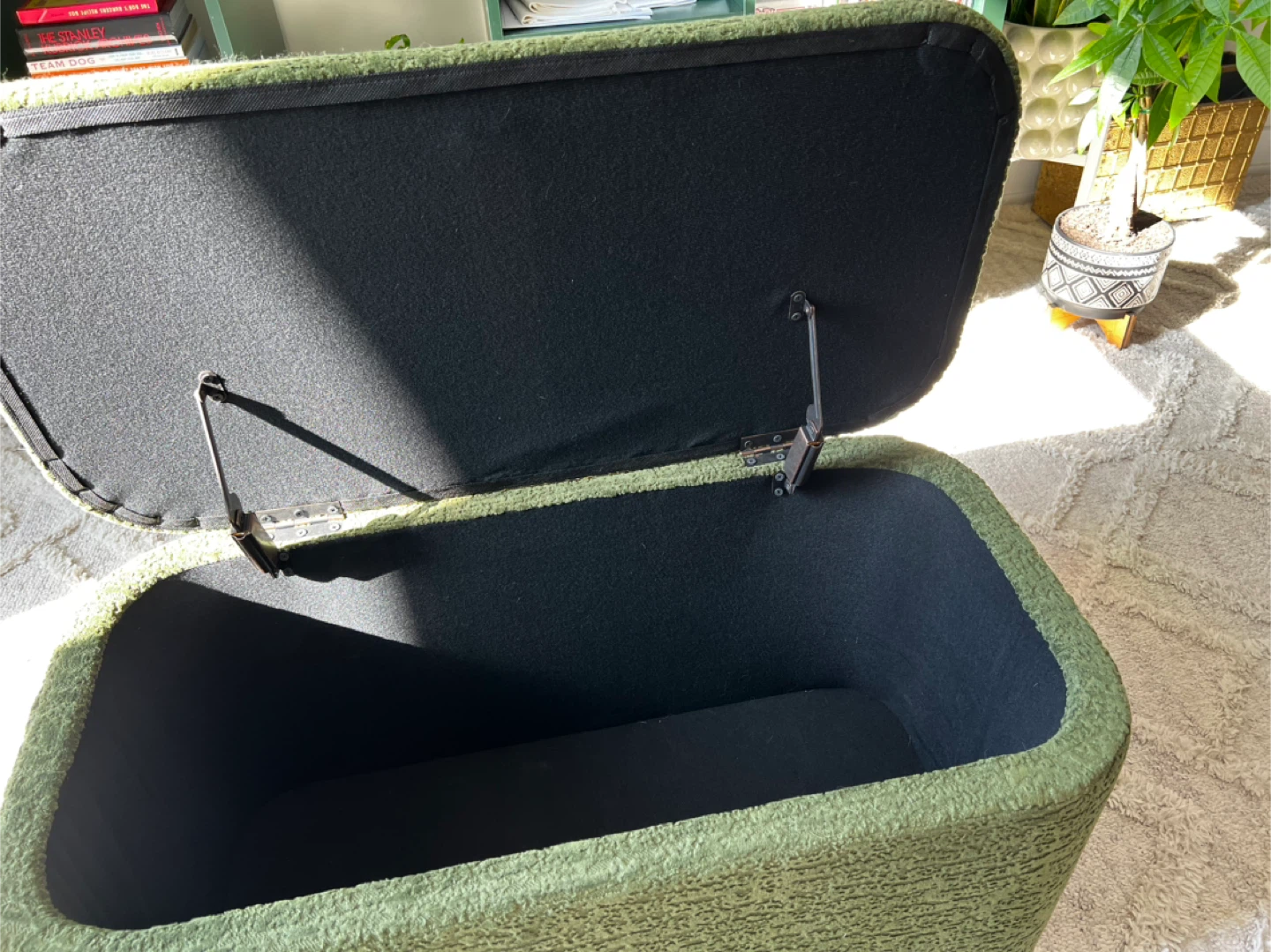 Green Storage Ottoman - photo 3