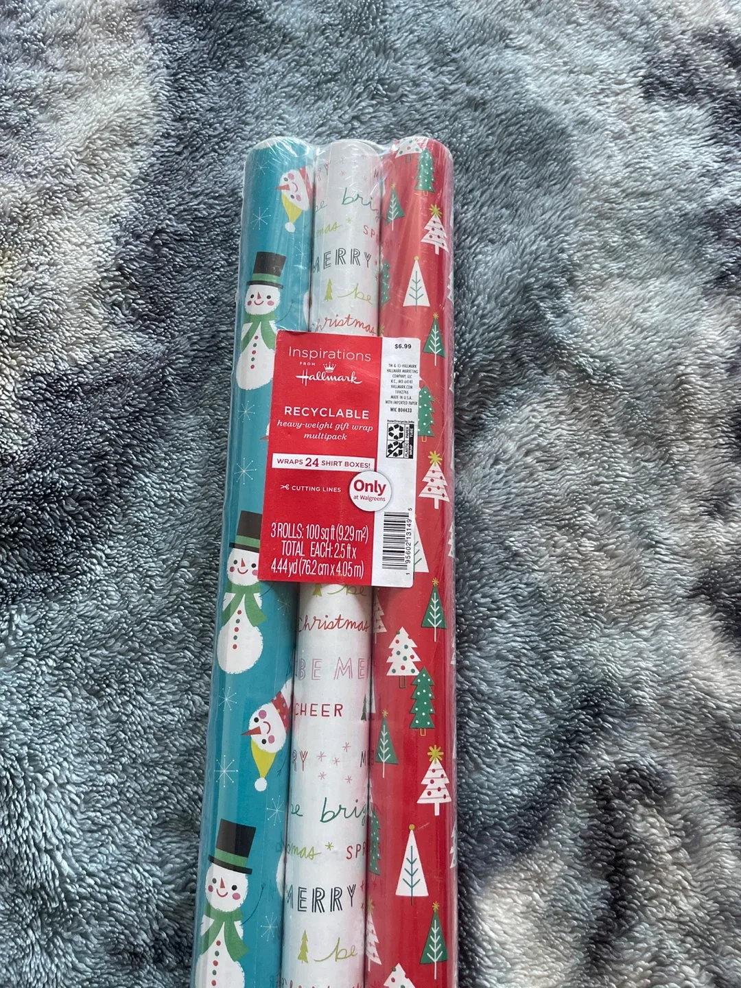 Hallmark Inspirations Christmas Gift Wrap - 3 Rolls thumbnail